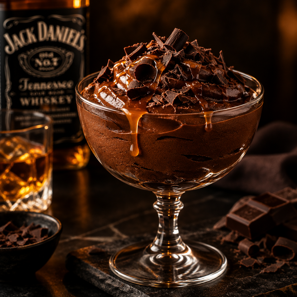 Mouse de chocolate com Jack Daniels