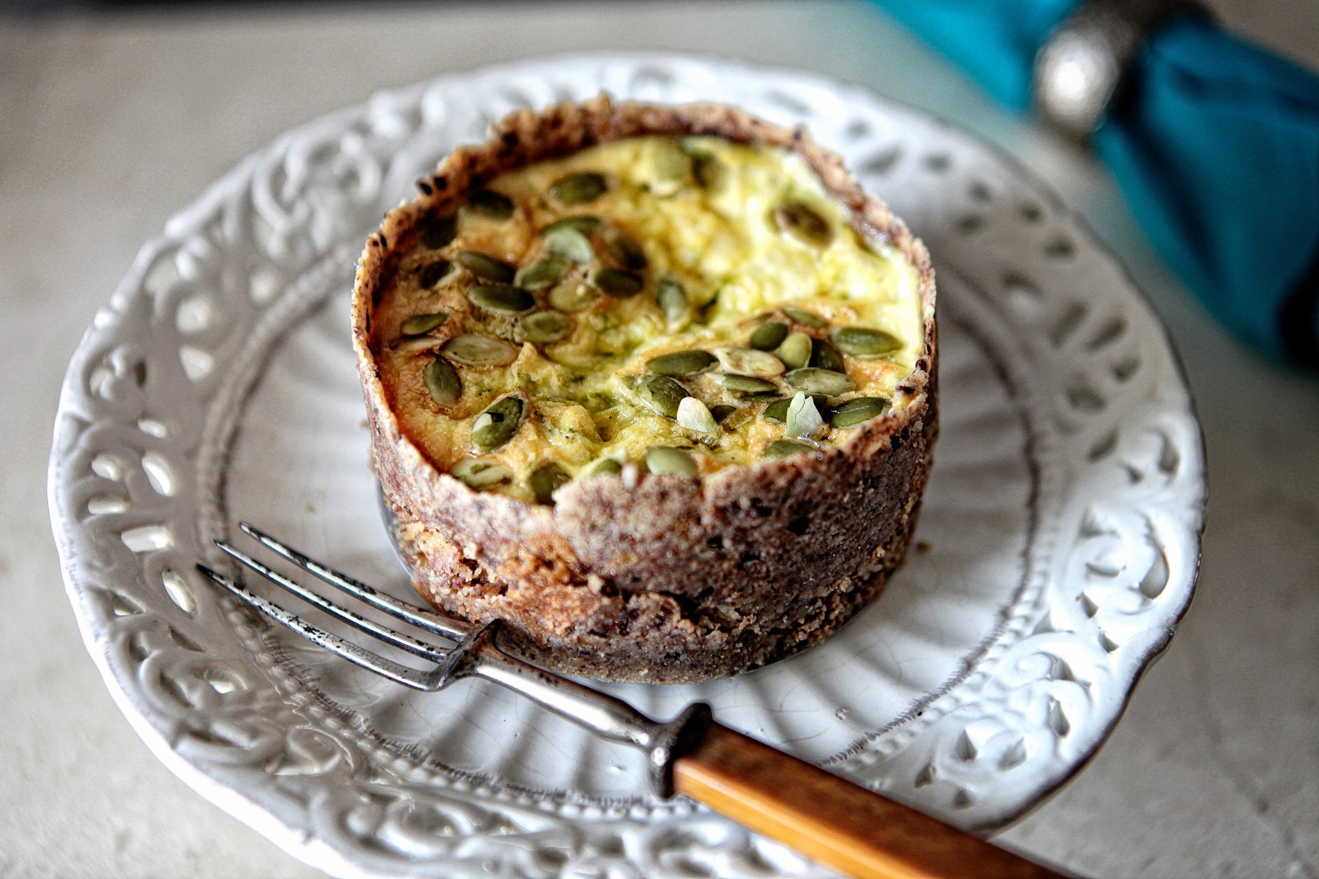 Quiche Alho Poro com shimeji
